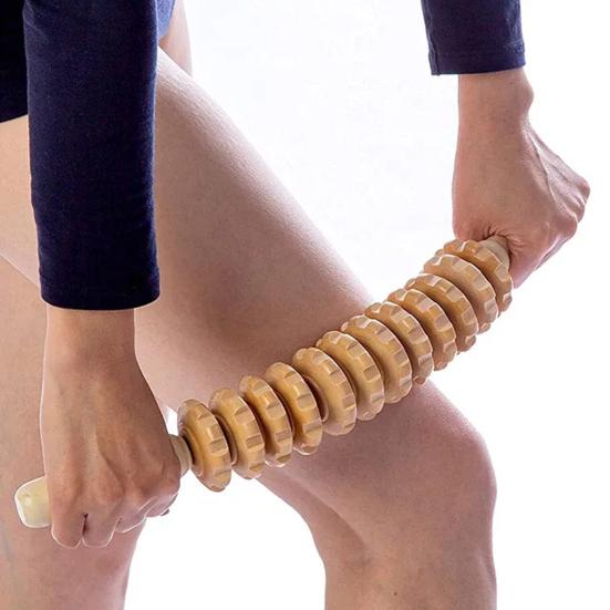 Yousheng Wood Therapy Massage Stick Lymphatic Drainage Massager Anti Cellulite Fascia Massage Roller Full Body Muscle Relaxation Tool
