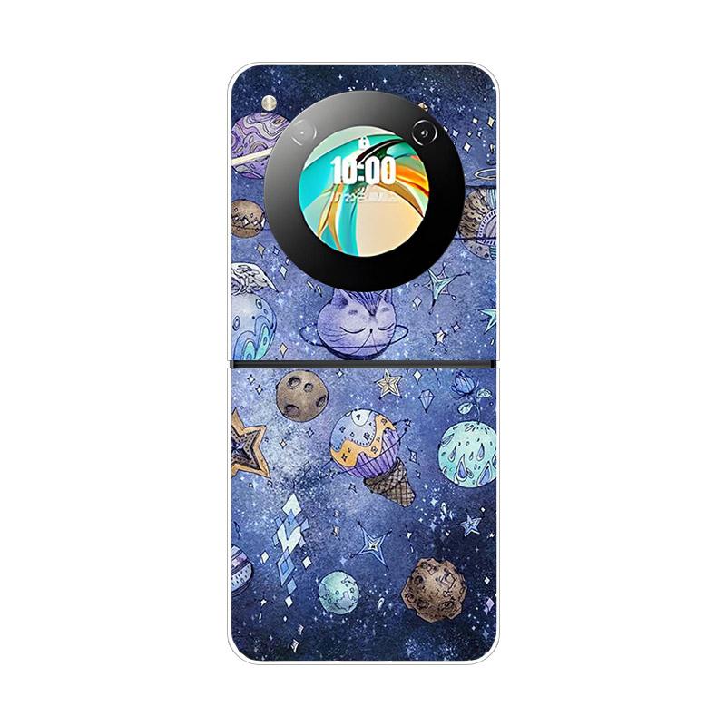 Чехол для ZTE Nubia Flip NX724J Модный Расписной Прозрачный Жесткий ПК Складной Для ZTE Libero Flip 5G A304ZT Прозрачная Крышка Телефона Funda