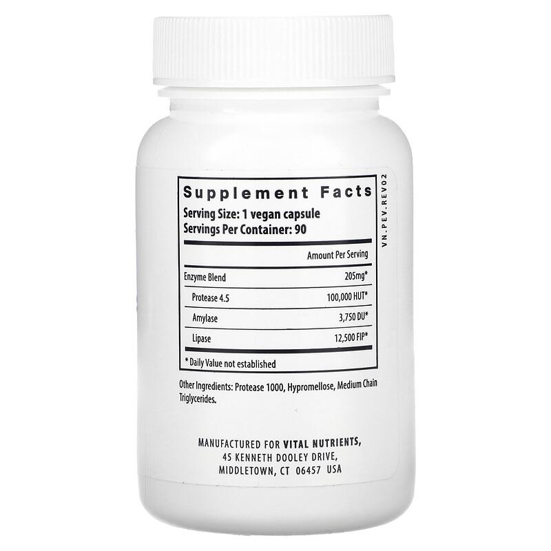 Vegan Pancreatic Enzymes, 90 Vegan Capsules