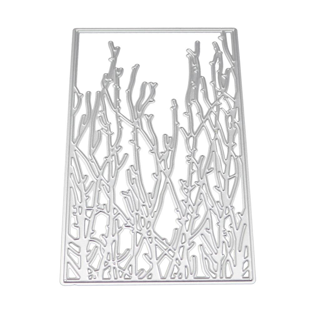 Rectangular Frame Coral Metal Silvery Stencil Embossing Cutting Dies For Diy Scrapbooking Paper Album Cards Making