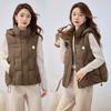 Хлопковый жилет женский осенне-зимний для подруг с капюшоном короткий свободный повседневный утолщенный теплый верхняя одежда жилет