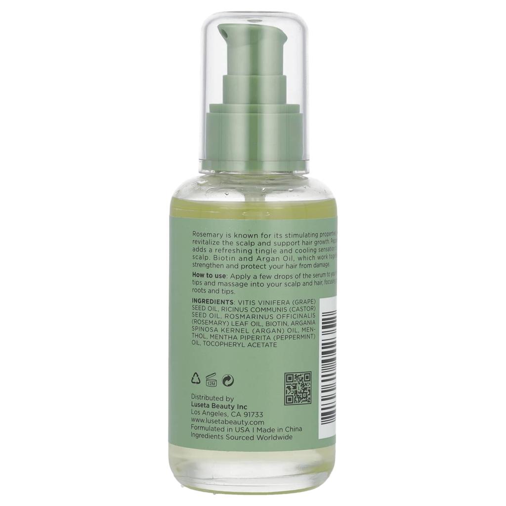 Rosemary Mint Complex, Hair and Scalp Strengthening Serum, For All Hair and Scalp Types, 100 Ml (3.38 Fl Oz)