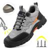 Steel Toe Men'S Safety Shoes Puncture Resistant Work Shoes Men'S Protective Shoes Wear-Resistant Sole Work Boots Tactical Boots