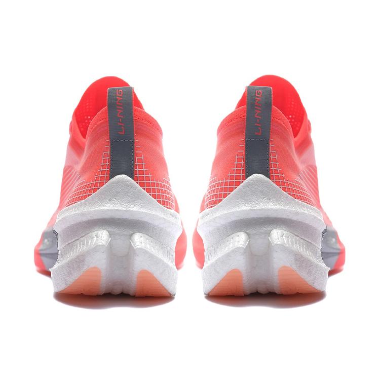 Мужские беговые кроссовки Li Ning Feidian 2 Elite, низкие, стандартные, белый/неоновый фруктово-красный, ARMS017-1
