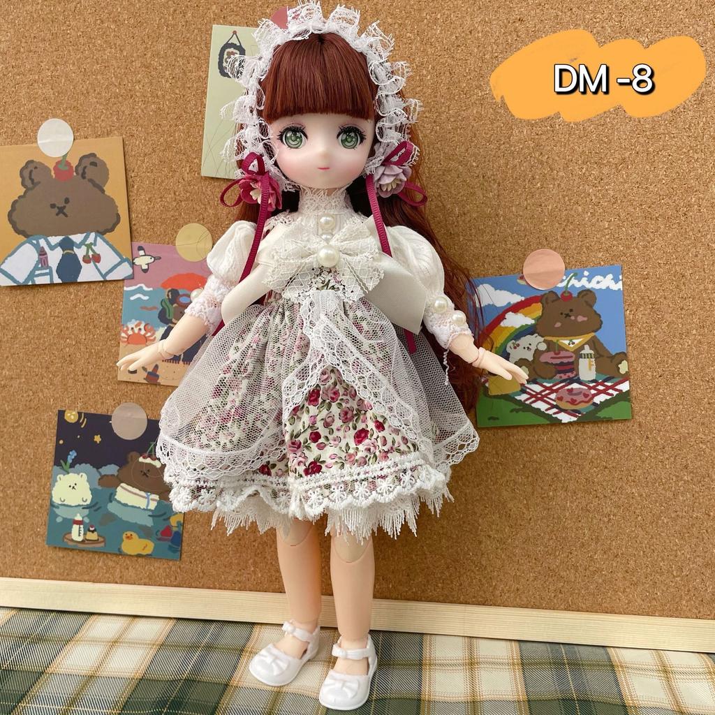 Кукла Барби с мультяшным лицом Net Red 30 см, вторичная 6-дюймовая кукла BJD, детская игрушка в подарок