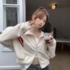 2025 Women’s Retro Casual Oversized Sweatshirt Jacket with Stand-Up Collar for Spring & Autumn