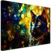 Canvas Print, Black Cat Abstraction