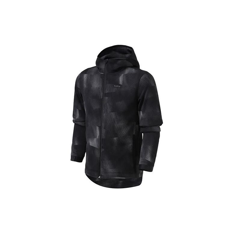 Nike LeBron James Camouflage Basketball Hooded Jacket Men Jackets Black AV5897-010