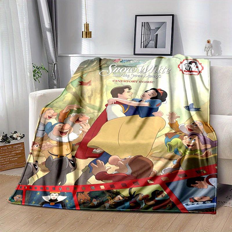 1pc, Snow White and the Seven Dwarfs Home Décor Gift Cozy Blanket for Bedroom, Living Room, Travel, Camping, Car