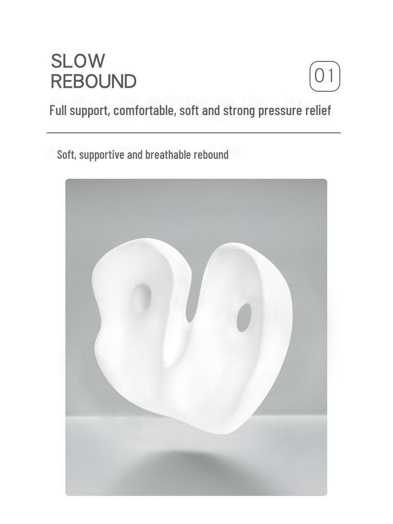 Эргономичная подушка для сиденья из пены с эффектом памяти при геморрое, нескользящая, утолщенная, идеально подходит для длительного сидения и использования в офисе.