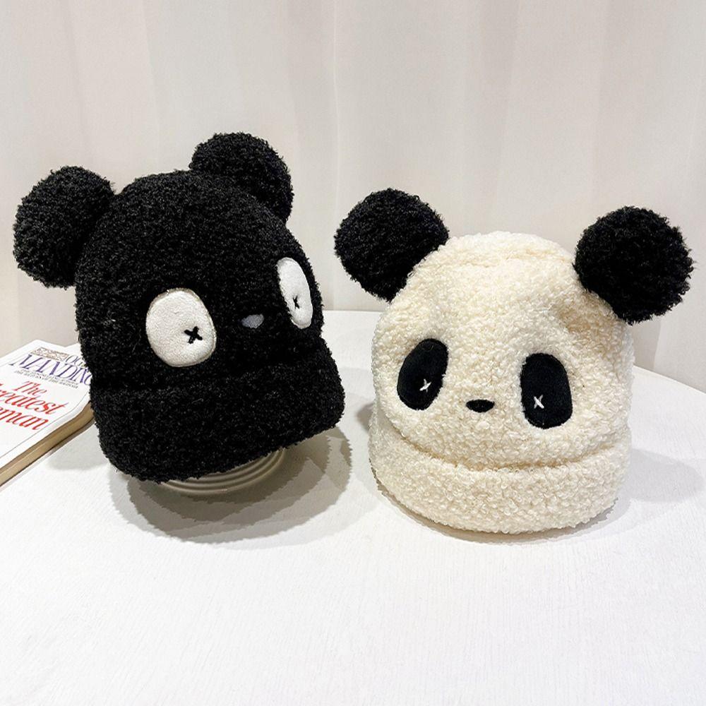 Autumn Winter Panda Ears Hat Warm Knitted Hat Fashion Ski Hat for Children