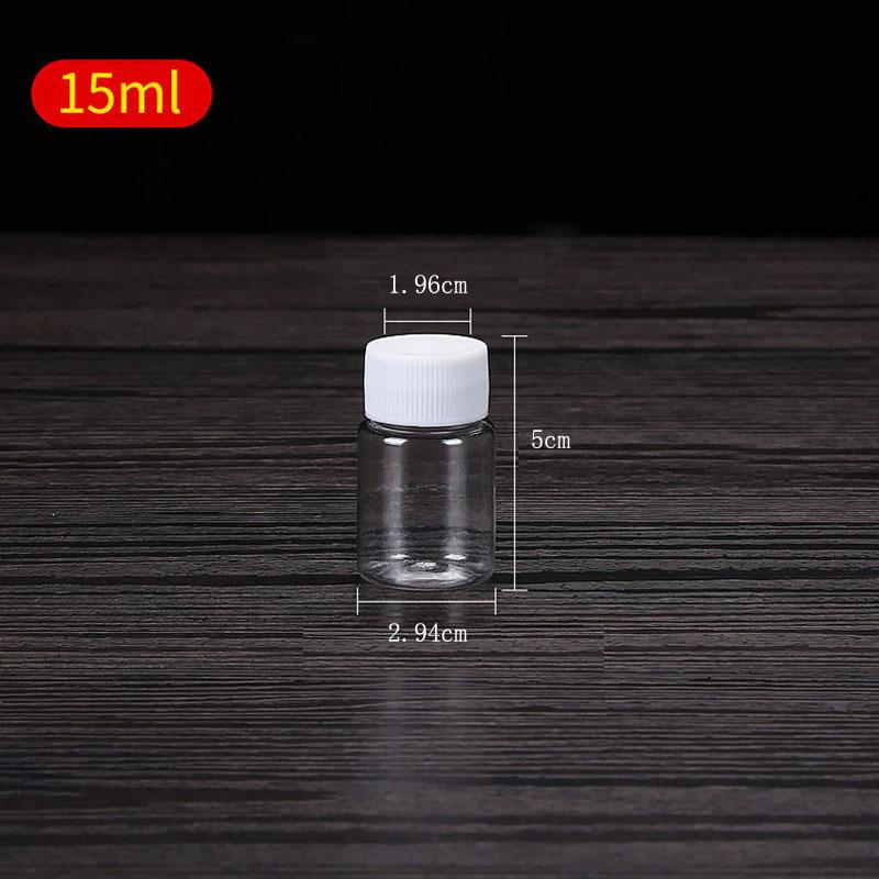 5-30pcs Refillable Bottles 15ml 20ml 30ml 50ml 60ml 80ml 100ml Plastic PET Clear Empty Seal Bottles Container with screw cap
