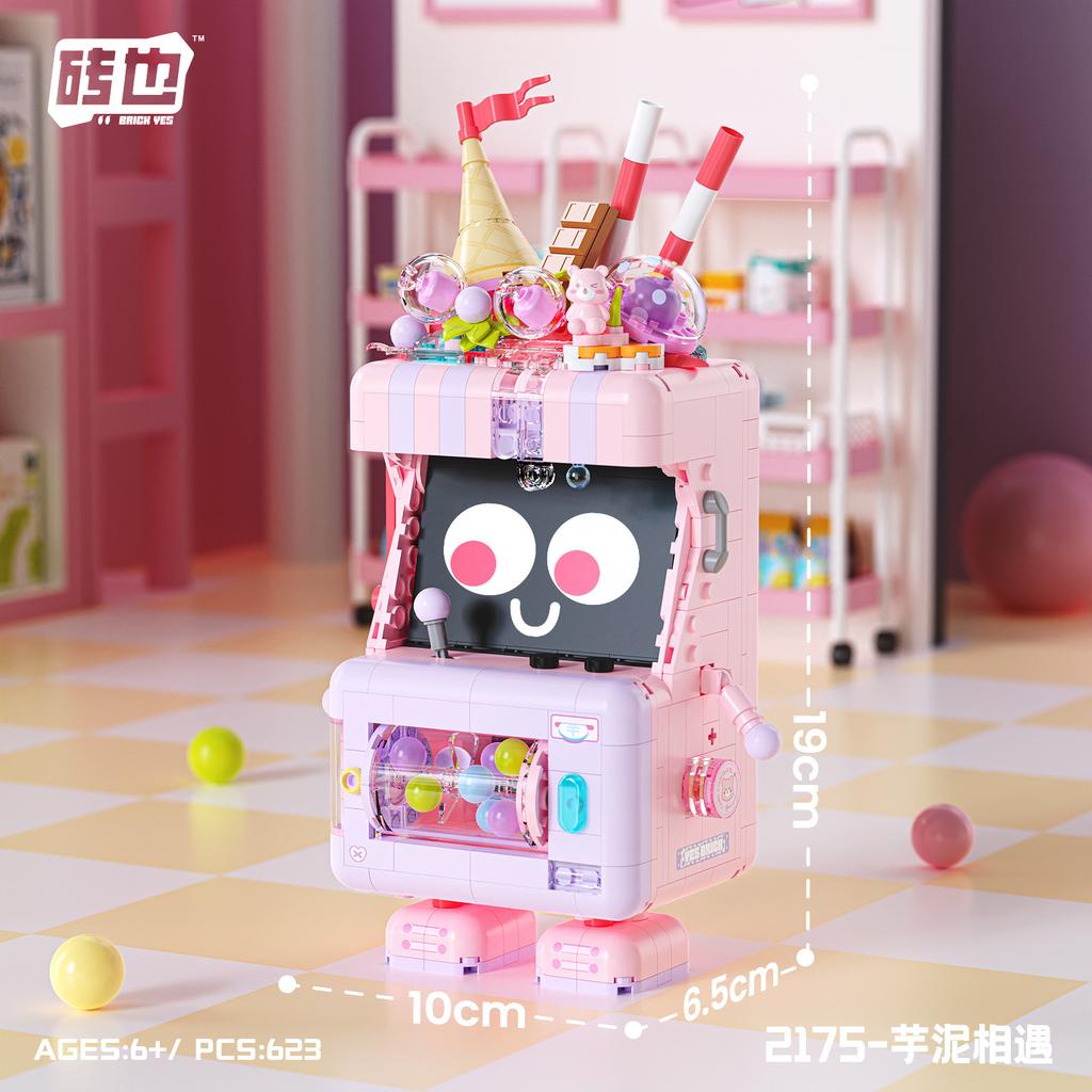 Brick Also Mini Granules 2174-2175 Ice Cream Machine Building Block Ornament Puzzle Assembly