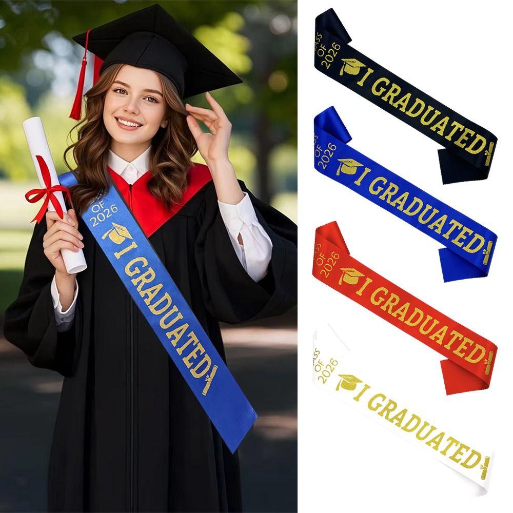 I Graduated Graduation Stole Sash Happy Graduation Graduation Gown Scarf Honor Stole  Graduation