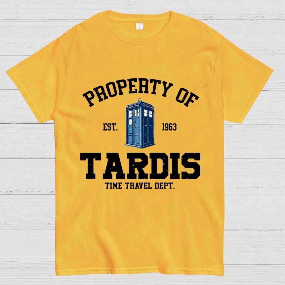 Property of Tardis Unisex 100% Cotton Summer Casual Cool Loose T-Shirt