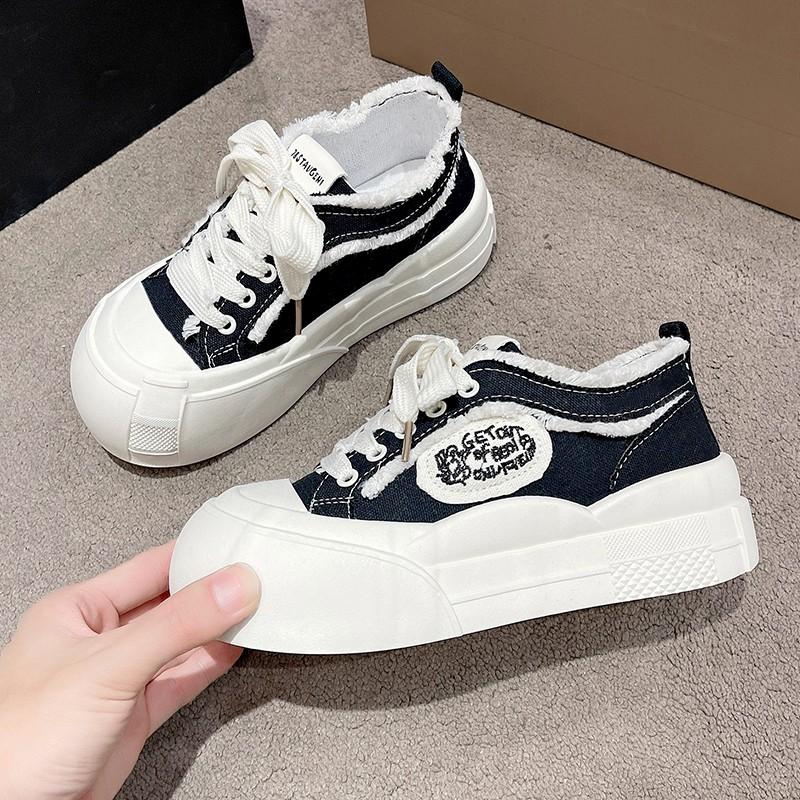 Platform Canvas Shoes Women's Autumn New Breathable Versatile Lightweight Casual Shoes