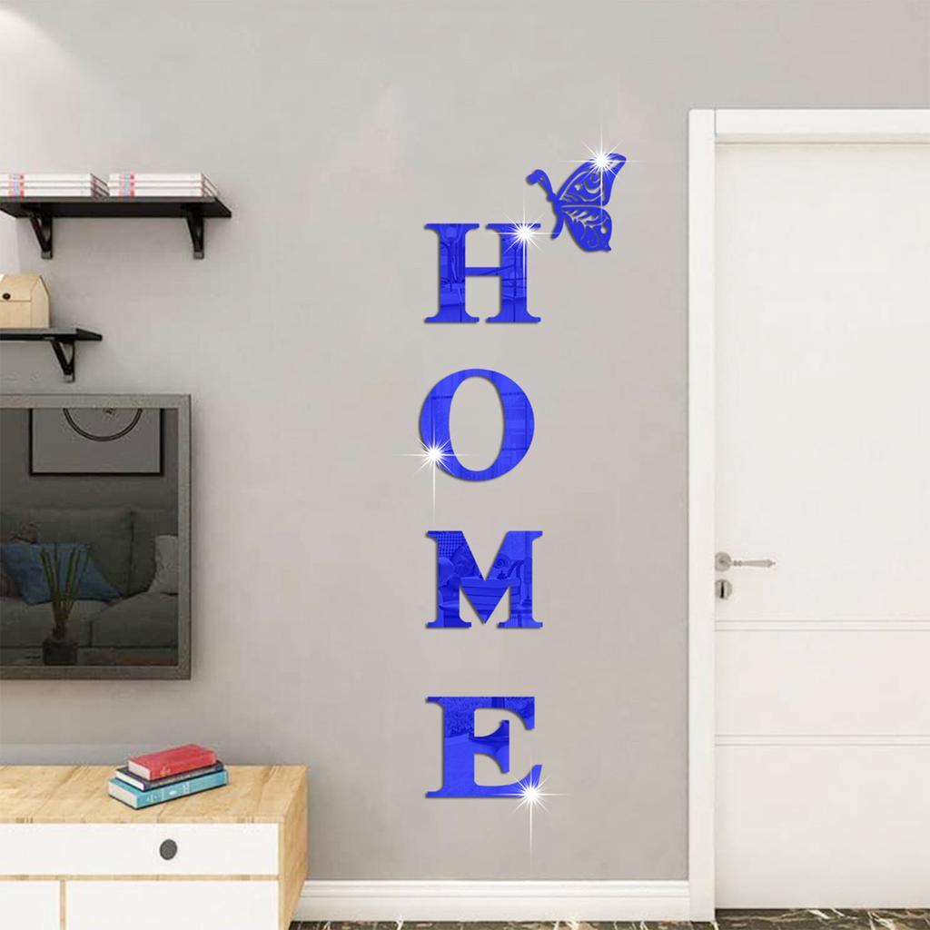 1 Set Wall Decor Home Letter Signs Acrylic Mirror Wall Stickers Wall Decorations For Living Room Bedroom Home Decor Wall Decals