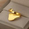 Stainless Steel Rings for Women Men Gold Color Engagement Wedding Party Ring Female Male Finger Jewelry Birthday Gift 2024 Trend