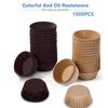 Natural Coffee Color Oil-Proof Paper Cake and Muffin Liners, Approx. 1000 Pieces