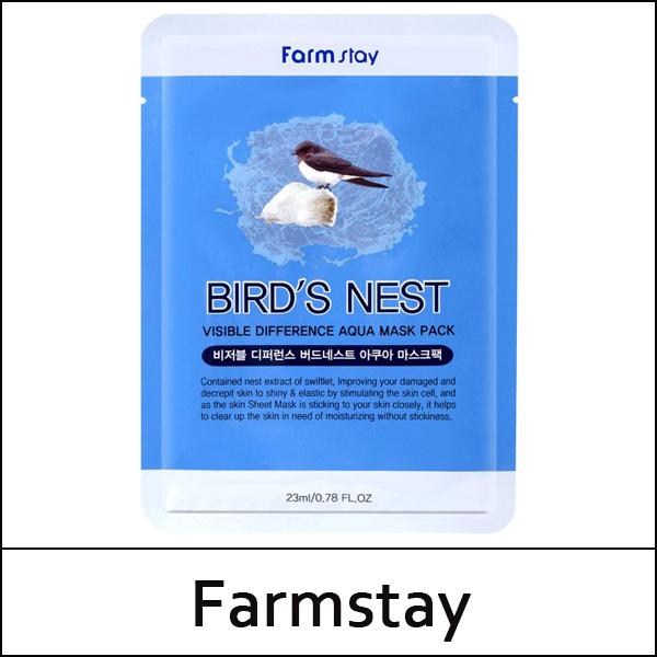 Farmstay Farm Stay (a) Visible Difference Birds Nest Aqua Mask Pack (23ml*10ea) 1 Pack