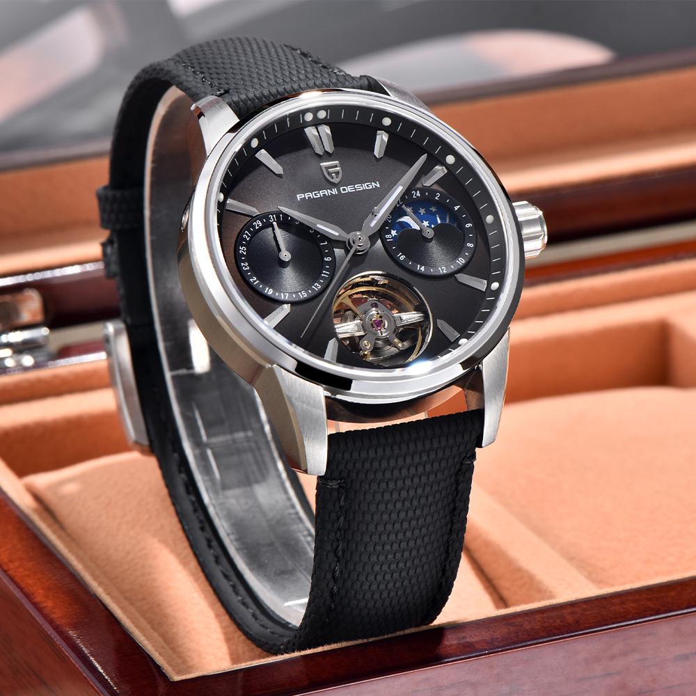 Pagani Design Новые мужские часы Роскошный бренд Автоматические механические часы Нержавеющая сталь 100 м Водонепроницаемые Автоматические часы