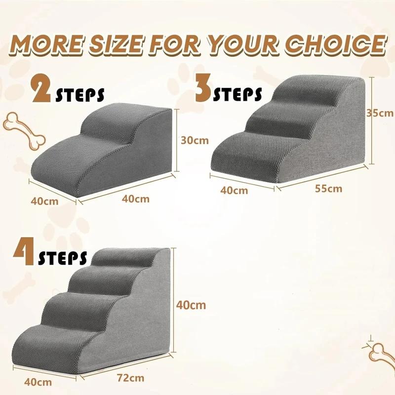 Pet Dog Stairs Ramp, Sofa Bed Side Dog Ladder, Joint‑Safe Pet Steps for Small & Elderly Dogs Puppies