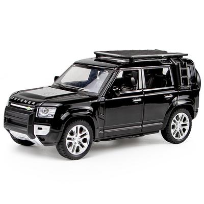 1/24 Масштаб Defender SUV, модель автомобиля из сплава, литье под давлением, металлическая игрушка, внедорожник, модель автомобиля со звуковой и световой имитацией, коллекция детских подарков, копия