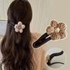 Plush Hair Clips Flower Back Brain Hairpin Gifts Claw Clip
