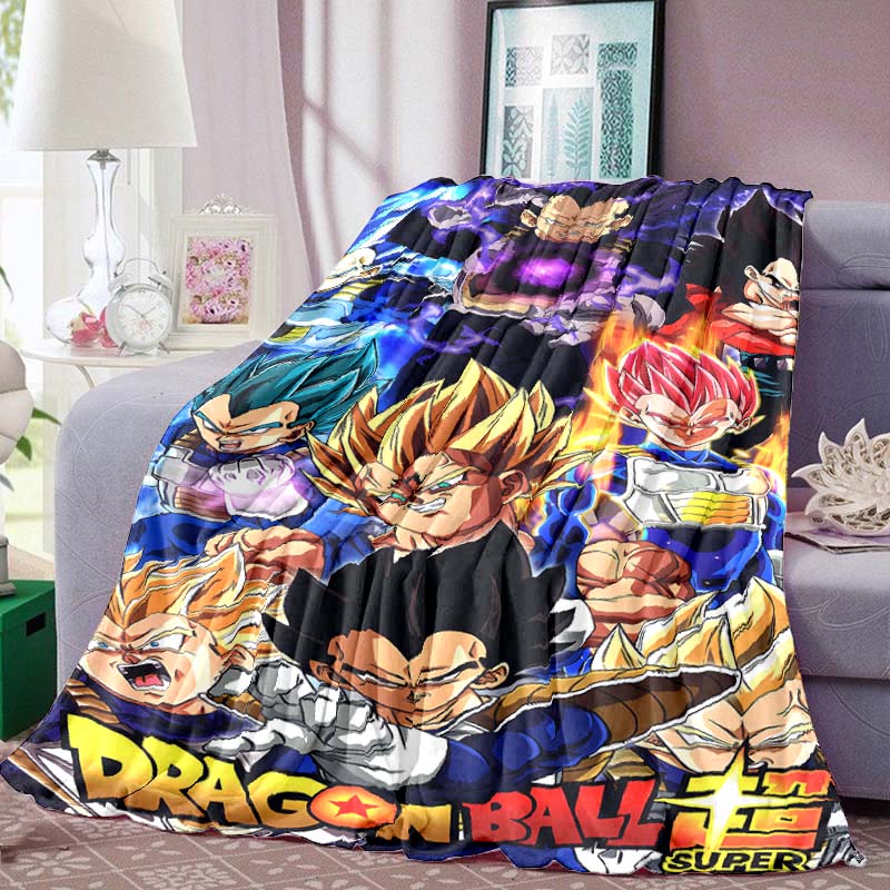 Dragon Ball Print Blanket Warm Comfortable Flannel Blanket Suitable for Bedrooms, Sofas, Beds, Chairs, Picnics, Travel