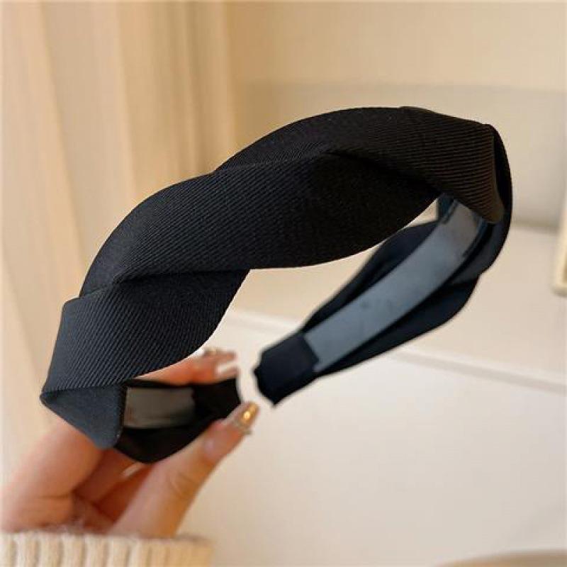 Fashion Print Lattice Sponge Vintage Elastic Hair Band Hair Hoop Headband Womens Girl Wide Side Hairband Female Hair Accessories