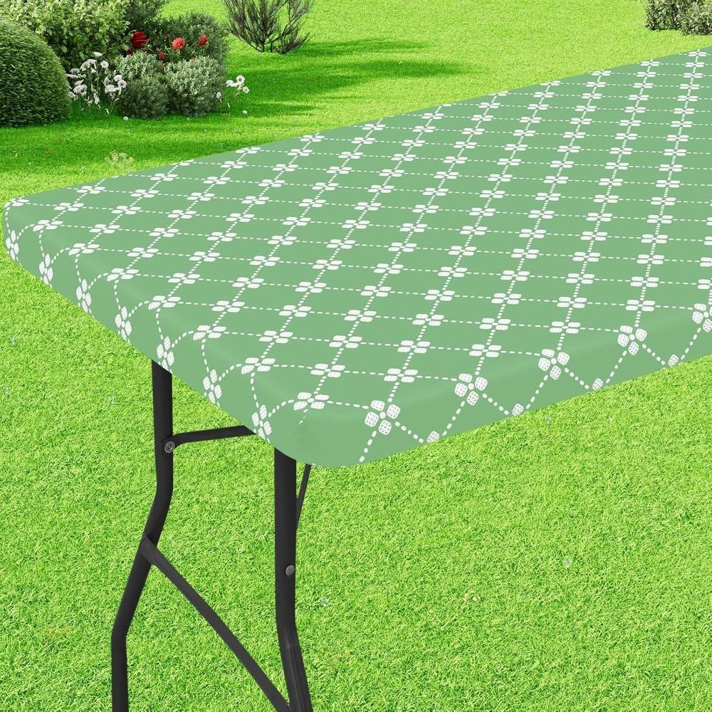 Elastic Edge Elastic Rectangle Picnic Table Cloth Waterproof Table Linen Folding Table