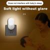 Energy Saving Night Light Plug-in LED Feeding Socket Lamp Indoor Lighting Bedroom Night Bedside Lamp EU Plug Two-color