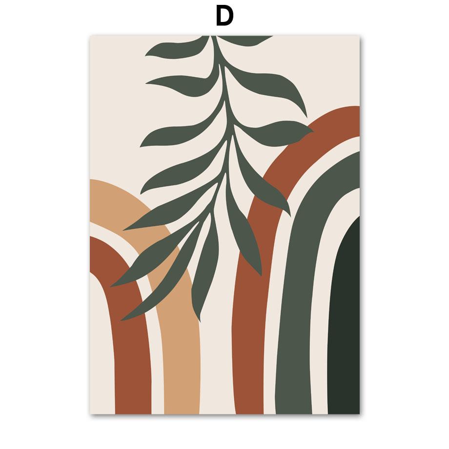 Листья Солнце Радуга Абстракция Бохо Настенная Живопись Холст Картины Скандинавские Плакаты И Принты Настенные Картины Для Гостиной Домашний Декор