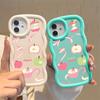 For Infinix Hot 40i 30i Smart 8 OPPO A18 A38 A58 A60 A78 Reno12 FS Vivo Y18 Y28 Y36 Y22s Y17s Cute Fruits Pattern Wave Edge Soft Silicone Phone Case