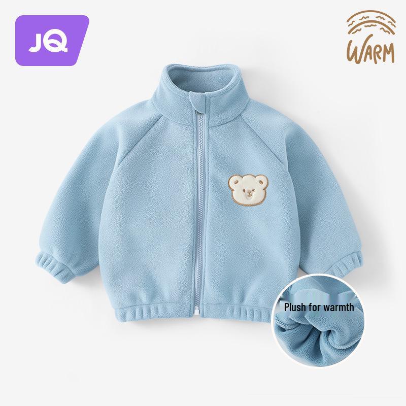 Детская флисовая куртка Jingqi – Уютная весенне-осенняя одежда для мальчиков и девочек