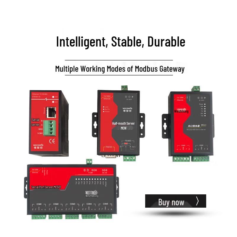 WeiZhiKong Industrial RS232/485 to Ethernet Serial Server & Modbus Gateway