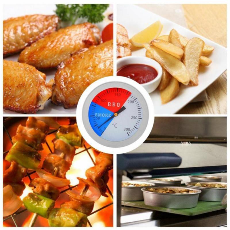 300℃ Аксессуары для барбекю Термометр для гриля и мяса Измеритель температуры из нержавеющей стали Пищевая промышленность Мясо Бытовая кухня Кулинарные инструменты