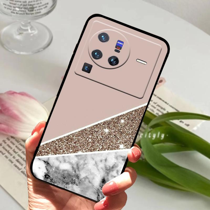 Мягкий силиконовый чехол для vivo X80 Pro 5G Coque X 80 Модный ТПУ чехол для телефона для Vivo X70 Pro Ударопрочный бампер Ракушки Милый мультяшный