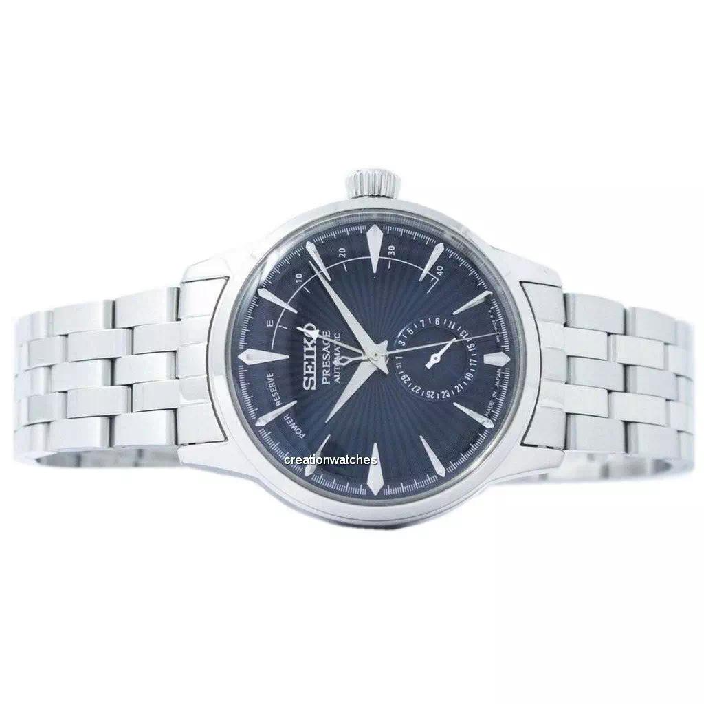 Seiko Presage Cocktail Blue Moon Power Reserve Япония Сделано SSA347 SSA347J1 SSA347J Мужские часы