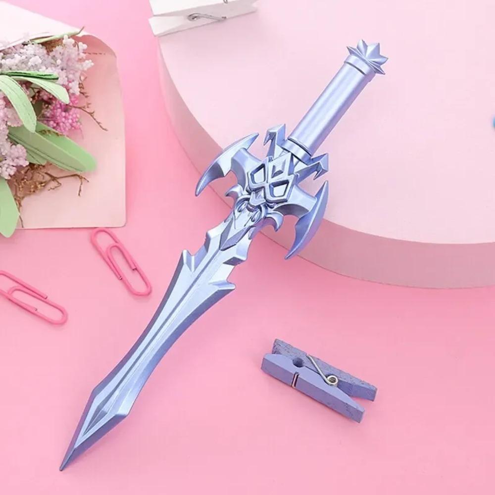 Wear Resistant Sword Shape Stationery Gel Pen Plastic Cute Signature Pen Writing Tools  Student