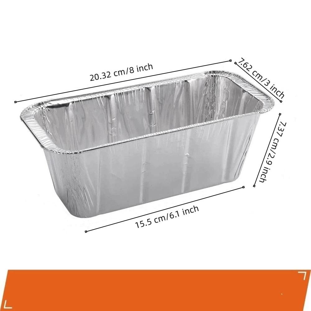30/50Pcs Disposable Grill Grease Tray Aluminum Drip Pans Disposable Aluminum Foil Box  Kitchen Prep