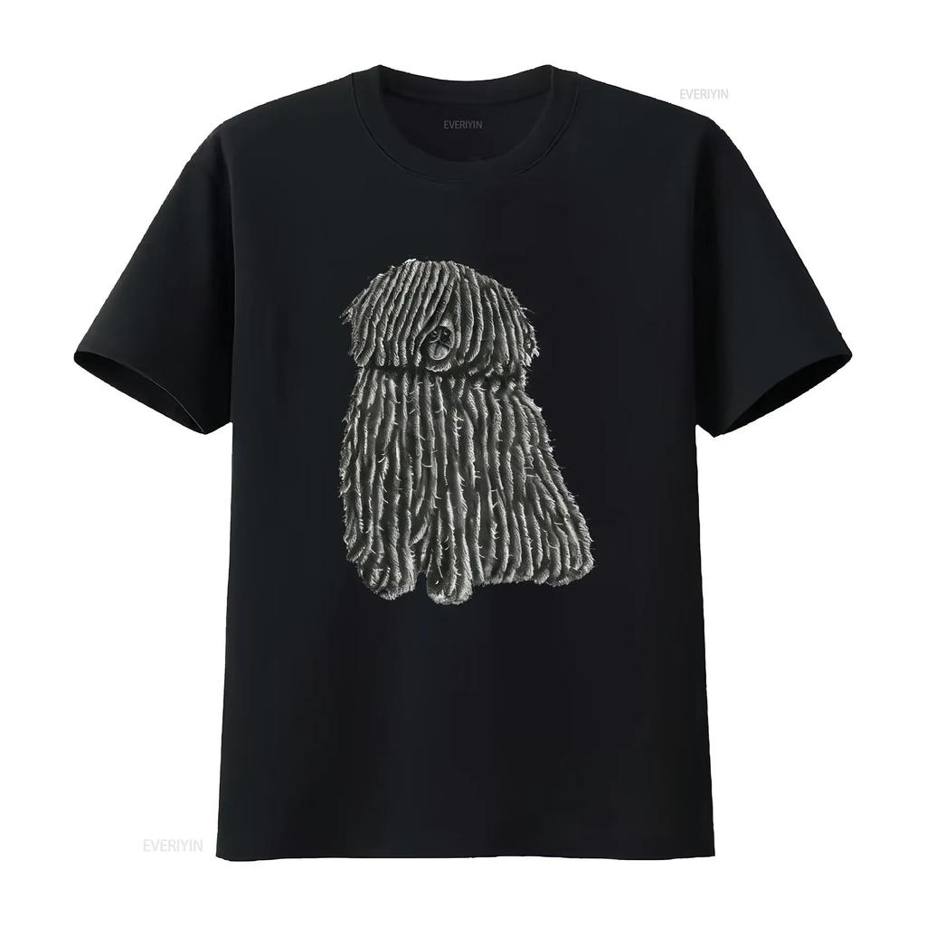 Hungarian Puli Dog Womens Wider Cut T Shirt vintage Washed graphic Soft designer clothes Casual