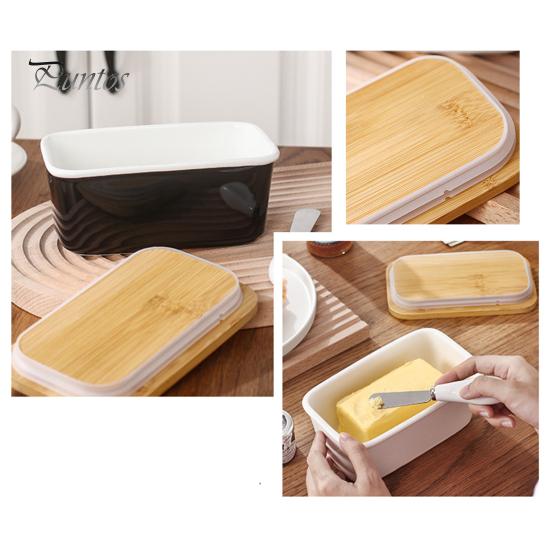 Керамическая масленка с резаком и крышкой, герметичный контейнер для хранения масла для сохранения свежести, многоцелевая форма для масла для выпечки