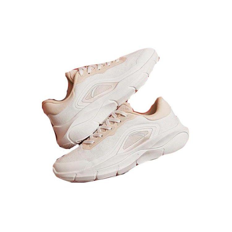 Anta Удобные и красивые нескользящие износостойкие низкие кроссовки для бега женские кроссовки Paper-White Smoke Brown 122347790-1