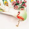 Red Enamel Flamingo Bird Brooches Pin Breastpin Women Animal Scarf Dress Jewelry