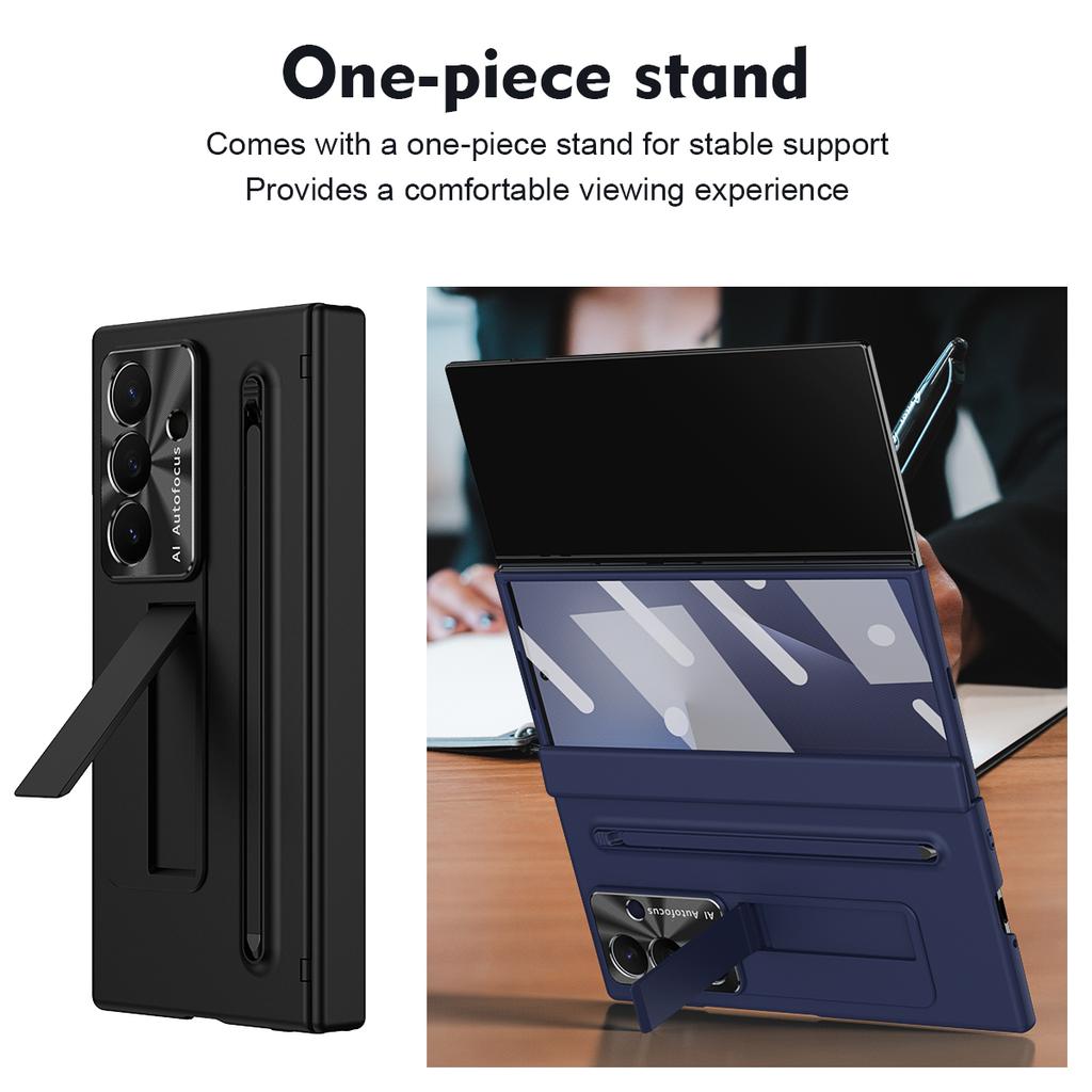 Для телефона Samsung Galaxy Z TriFold, с закаленным стеклом, встроенной подставкой, с ручкой и слотом для ручки, устойчивый к отпечаткам пальцев