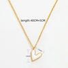 Fenny 18K Gold Plated Ready to Ship Simple Fashion Heart White Enamel Pendant Necklace Stainless Steel Jewelry