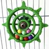 Bite Resistant Parrot Spinner Toy Colorful Beads Spinning Wheel Toy  Bird Cage Enrichment