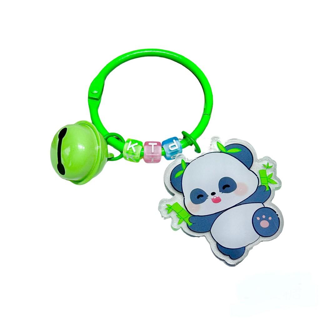Adorable Panda Bamboo Keychain Acrylic Diy National Treasure Key Ring Perfect For Gifts