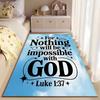 Inspirational Bible Verse Carpet suitable as a non-slip mat for the living room or bedroom sofa